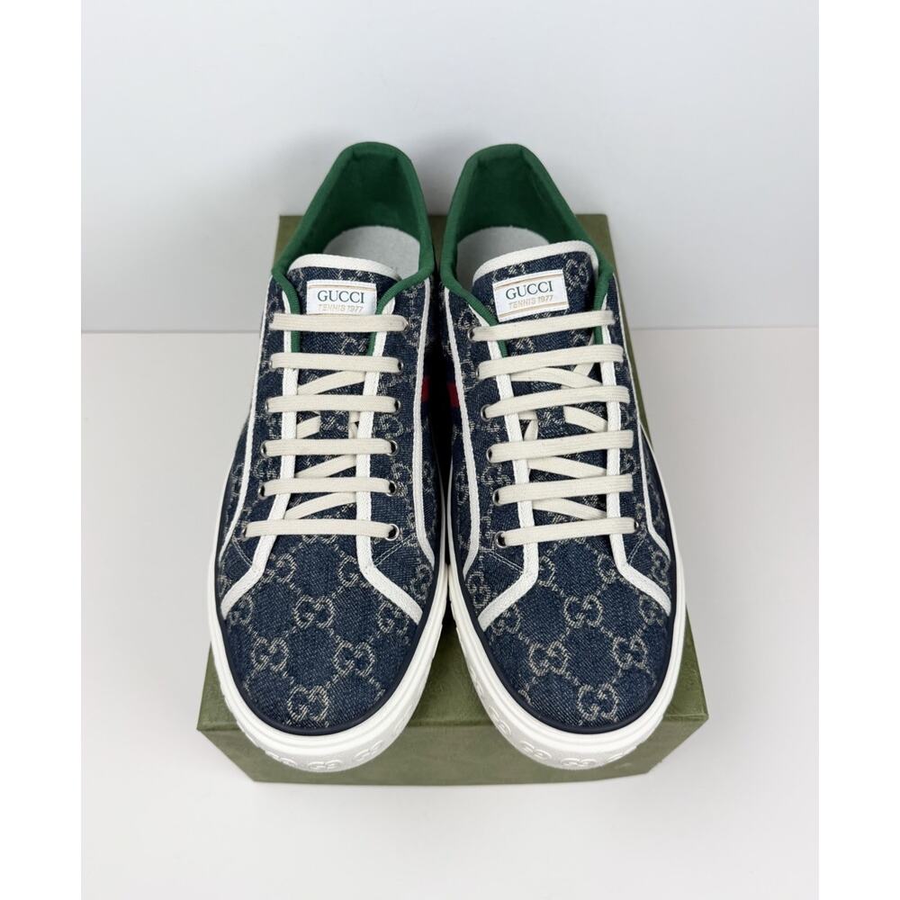 Size 16G/16.5US - Gucci Tennis 1977 Blue Denim Sneakers💙 NEW/RETAIL $750! - Picture 3 of 11